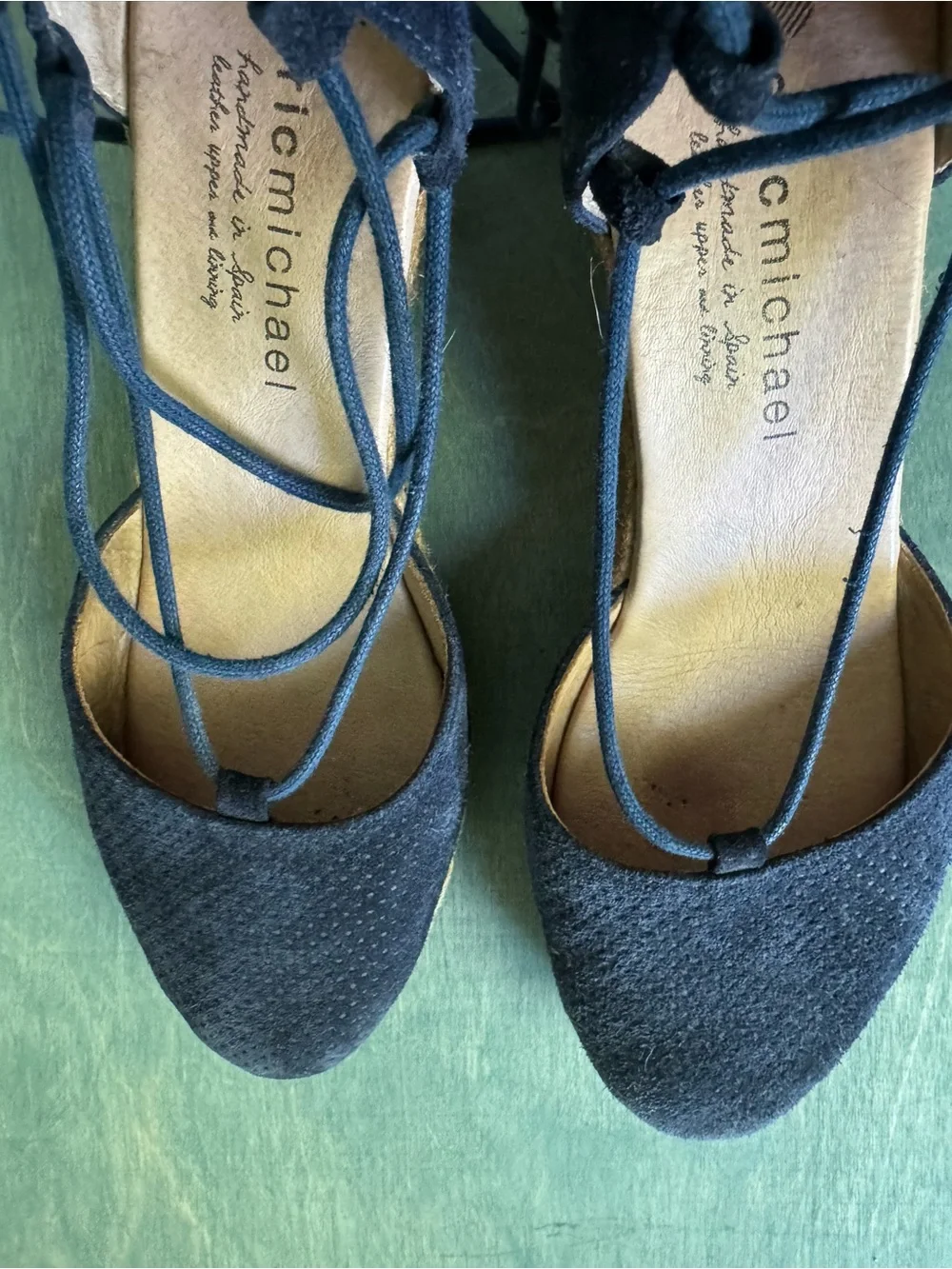Eric Michael Suede Ballet Espadrille Wedges 41